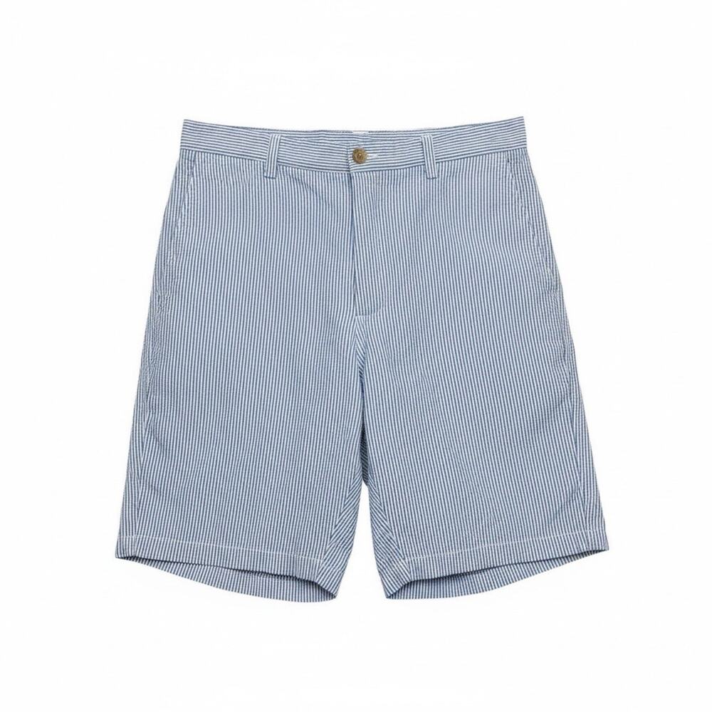 Vineyard Vines Shorts Sz 40 Seersucker Blue Striped Lightweight Cotton Preppy